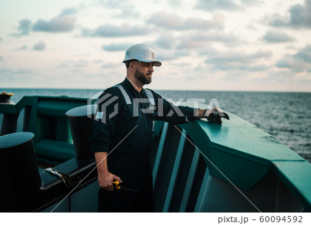 Marine Deck Officer or Chief mate on deck of offshore vessel or ship 60094592