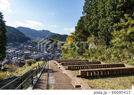 長崎県 波佐見町中尾郷の風景 中尾上登窯跡 の写真素材