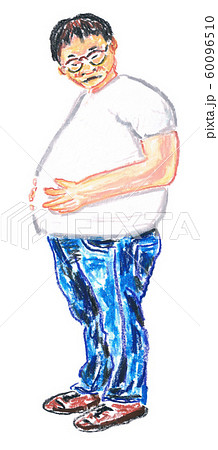 ビール腹のイラスト素材