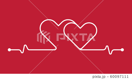 Flat heart rate pulse icon Flat heart rate pulse icon 60097111