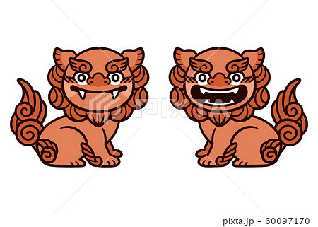 沖縄　シーサー　デフォルメ　ベクター 60097170