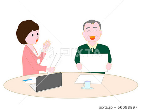 高齢者に説明する営業マン 高齢者に説明する営業マン 60098897