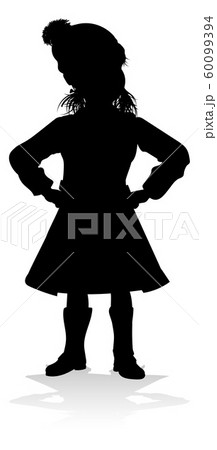 Silhouette Kid Child In Winter Christmas Clothing 60099394