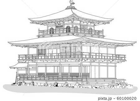 金閣寺 その1のイラスト素材