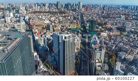 東京シティービュー　渋谷から六本木、東京タワー方向の眺望 60100227