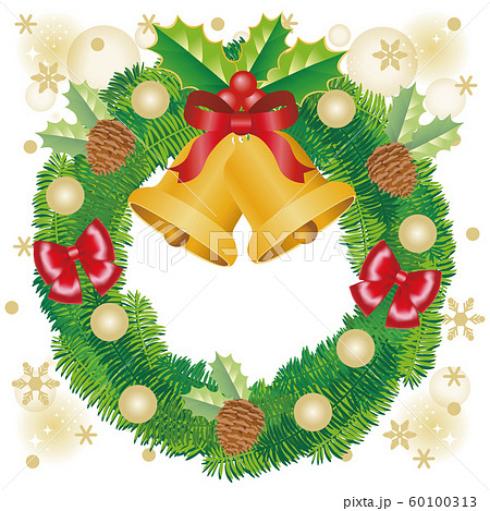 クリスマスリース　ベル　りぼん　オーナメント　 60100313