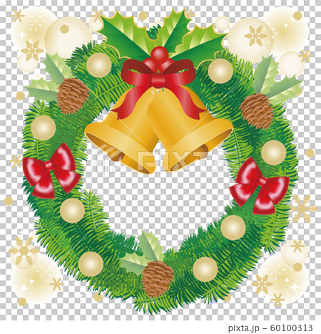 クリスマスリース　ベル　りぼん　オーナメント　 60100313