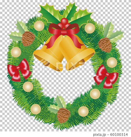 聖誕花環鈴絲帶裝飾 60100314