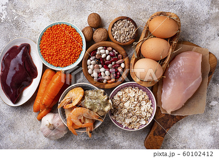 Healthy product sources of zinc. 60102412