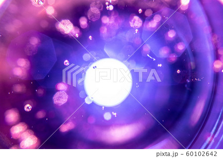 泡と光のエフェクトの写真素材