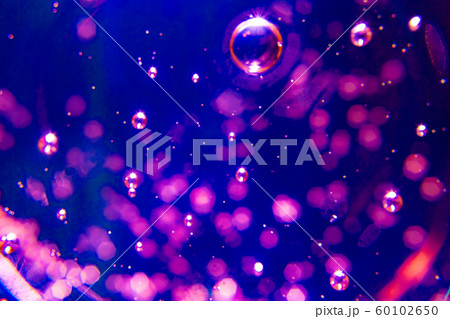 泡と光のエフェクトの写真素材