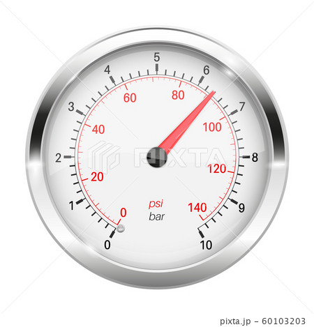 Manometer. 3d vector illustration Manometer. 3d vector illustration 60103203
