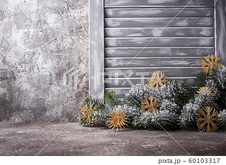 Christmas tree eco decor from straw 60103317