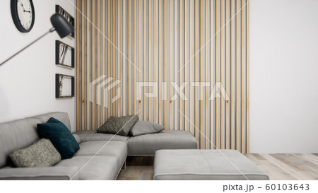 Modern design living room interior with beautiful view . 3D rendering Modern design living room interior with beautiful view . 3D rendering 60103643