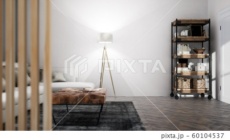 Modern design living room interior with beautiful view . 3D rendering 60104537