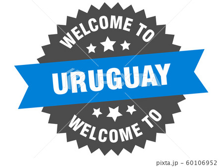 Uruguay sign. welcome to Uruguay blue sticker Uruguay sign. welcome to Uruguay blue sticker 60106952