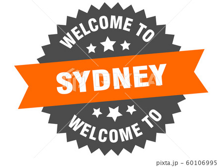 Sydney sign. welcome to Sydney orange sticker 60106995