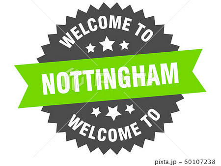 Nottingham sign. welcome to Nottingham green 60107238