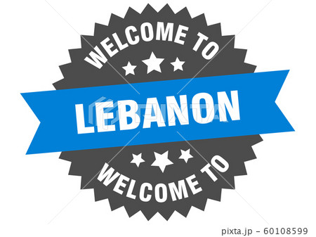Lebanon sign. welcome to Lebanon blue sticker 60108599