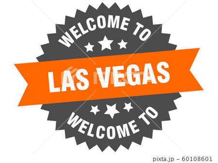 Las Vegas sign. welcome to Las Vegas orange 60108601