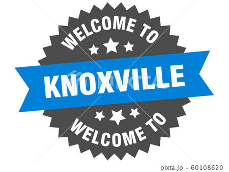 Knoxville sign. welcome to Knoxville blue sticker 60108620
