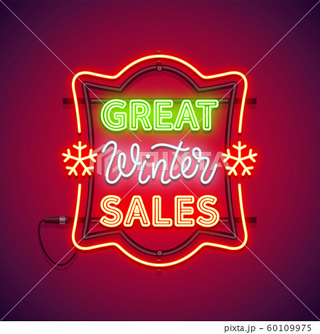 Great Winter Sales Christmas Neon Sign 60109975