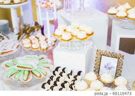 Buffet with a variety of delicious sweets, food ideas, celebration Buffet with a variety of delicious sweets, food ideas, celebration 60110473