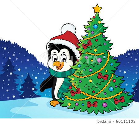 Penguin with Christmas tree image 2 60111105