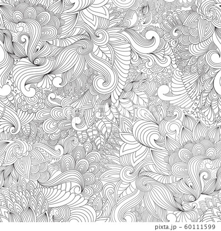 Vector Seamless Doodle Pattern 60111599