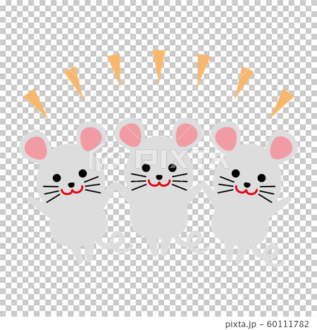 新年賀卡材料3只可愛的老鼠 新年賀卡材料3只可愛的老鼠 60111782