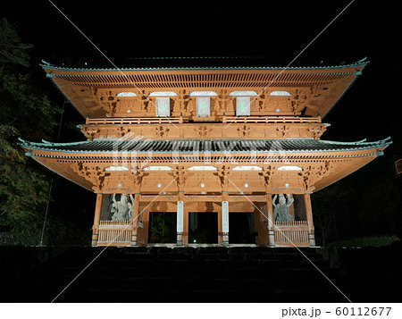 高野山,壇上伽藍紅葉ライトアップ 大門 高野山,壇上伽藍紅葉ライトアップ 大門 60112677
