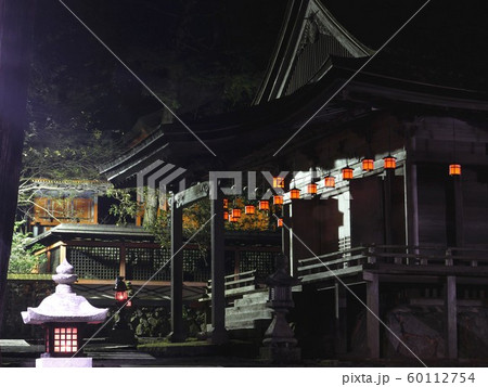 高野山,壇上伽藍紅葉ライトアップ 山王院 60112754