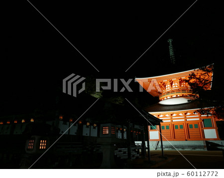 高野山,壇上伽藍紅葉ライトアップ 根本大塔 高野山,壇上伽藍紅葉ライトアップ 根本大塔 60112772
