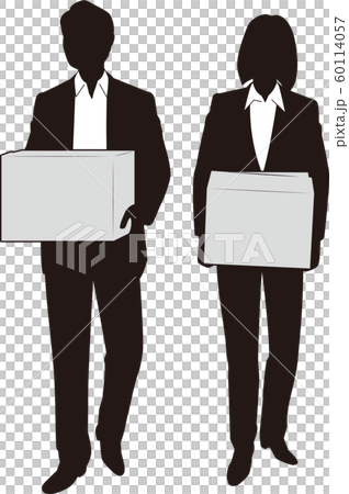 ダンボールを運ぶ男女 60114057