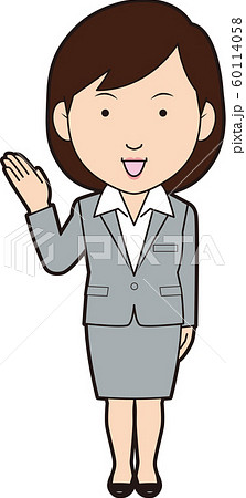 案内する女性ビジネスマン 60114058