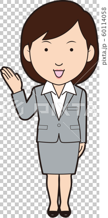 案内する女性ビジネスマン 60114058