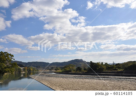 日本唯一の石畳堰「山田堰」（福岡県朝倉市） 60114105