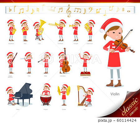 flat type Santa Claus girl_classic music flat type Santa Claus girl_classic music 60114424