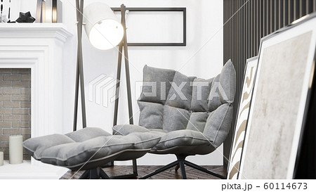 Modern design living room interior with beautiful view . 3D rendering Modern design living room interior with beautiful view . 3D rendering 60114673