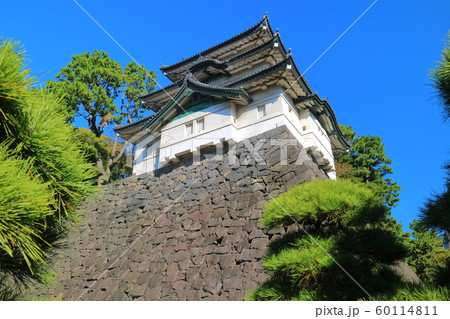 【東京都】晴天下の富士見櫓 60114811