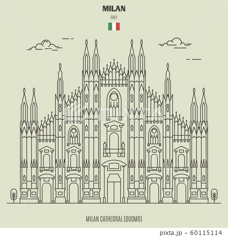 Milan Cathedral, Italy. Landmark icon Milan Cathedral, Italy. Landmark icon 60115114