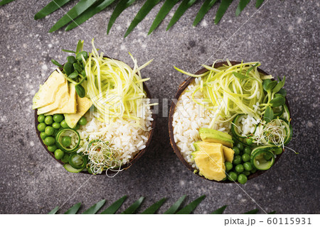 Vegan buddha bowl with vegetables Vegan buddha bowl with vegetables 60115931