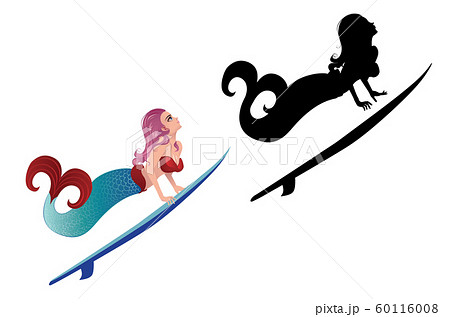 Anime mermaid with pink hair 60116008