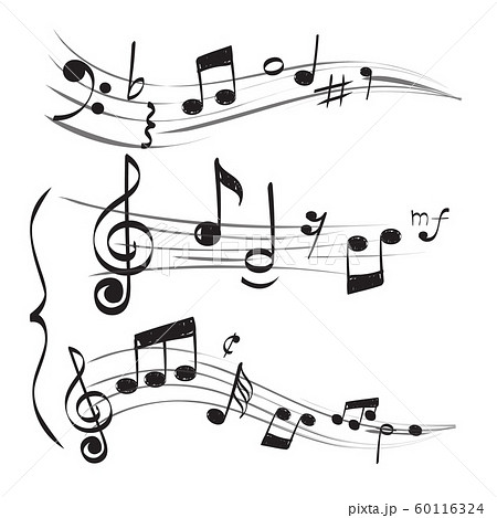 Musical Note Staff Treble Clef Notes Muzician Stock Illustration