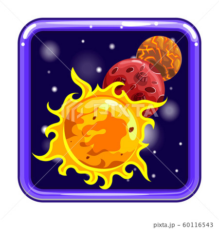 Application Icon with the vector cartoon set planet Application Icon with the vector cartoon set planet 60116543