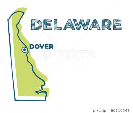 Doodle vector map of Delaware state of USA Doodle vector map of Delaware state of USA 60116548