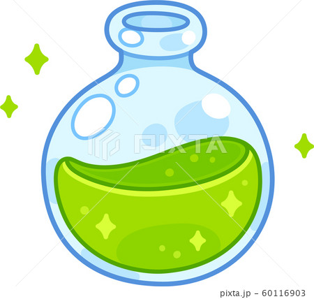 Cartoon green potion bottle 60116903