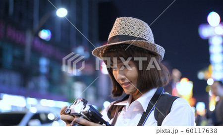 Travel concept. A beautiful girl is enjoying Travel concept. A beautiful girl is enjoying 60117638