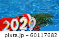 Christmas decorations and pine branch 2020. 60117682
