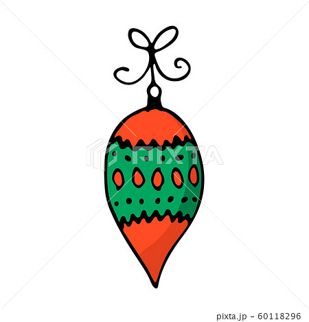 Doodle color Christmas icon. 60118296